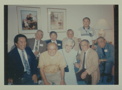 Men at Kay and Khan Komai's 50th wedding anniversary party