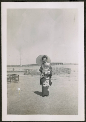 Woman wearing kimono