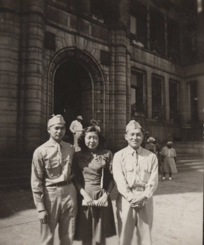 Japanese American serviceman and woman