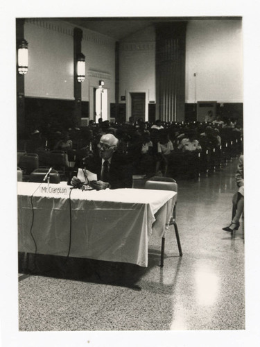 Senator Alan Cranston at Senate hearing on Senate bill 2116