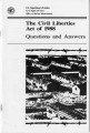 [The Civil Libertise Act of 1988: questions and answers]