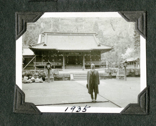 Keijiro Saito at a shrine