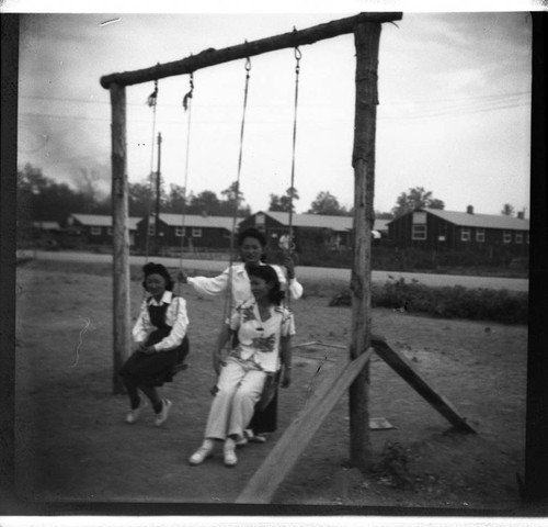 Wooden swing in Jerome camp