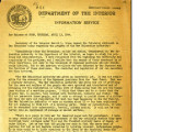 Information service, for release at noon, Thursday, April 13, 1944