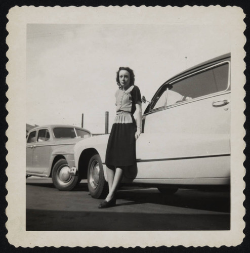 Woman at repair shop