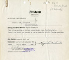 Affidavit of [S.] Kiyoichi Nishimoto re: [Compliance with Alien Land Act], August 9, 1927