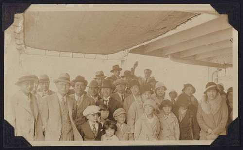 Group aboard a ship