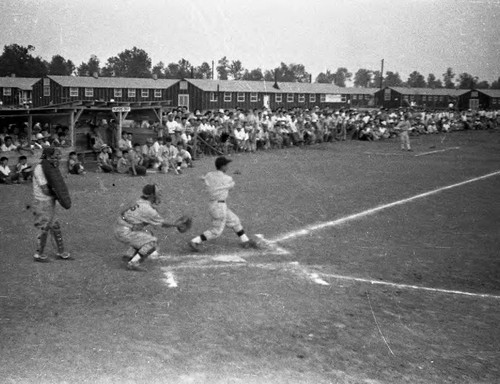 Baseball game in Jerome camp