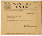 Postal telegraph from Ernest Besig, Director, American Civil Liberties Union of Northern California, to Charles Elmore Cropley, Clerk, Supreme Court of the United States, December 18, 1943