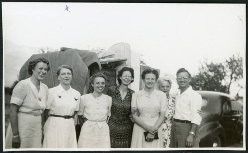 Photograph of Dr. Little with hospital nurses