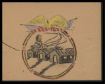 Crayon drawing of Poston barracks