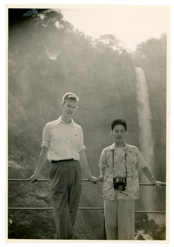 Joe Peacock and John Yoshinaga at Kegon Falls