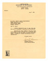 Letter from Sara A. Brown, Assistant Counselor, Public Welfare Section to Mr. Joel D. Hunter, General Superintendent, United Charities of Chicago, Family Service Bureau, June 7, 1947