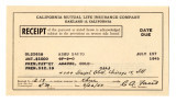 Receipt by California Mutual Life Insurance Company