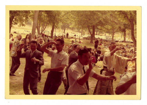 Dancing at a picnic