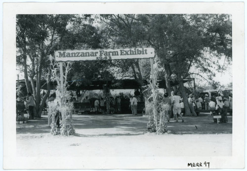 Manzanar farm exhibit, 1943, near Pleasure Park