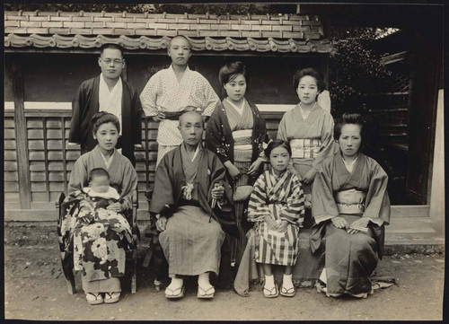 Portrait of Japanese family