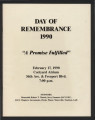 Day of remembrance 1990: a promise fulfilled