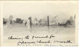 Clearing the ground for Japanese Church, Norwalk