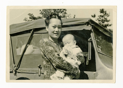 Kinuko Masumoto with her daughter