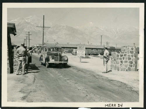 Departure by WRA escort in station wagon en route to Reno