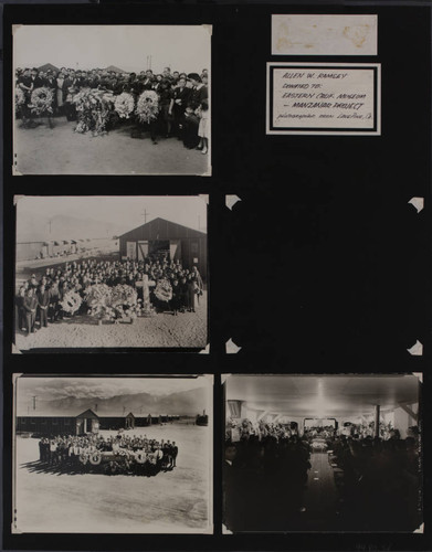 Manzanar funeral scenes photographed by Allan W Ramsey