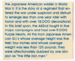 Japanese American soldier in Word War II