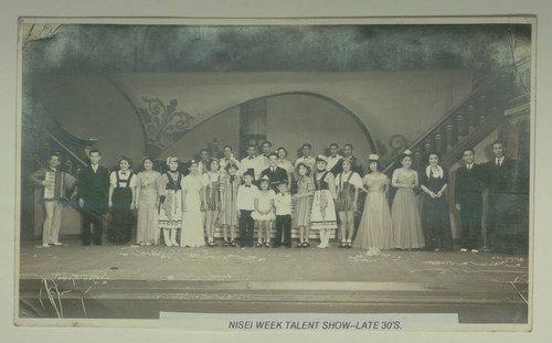 Nisei week talent show, late 30's