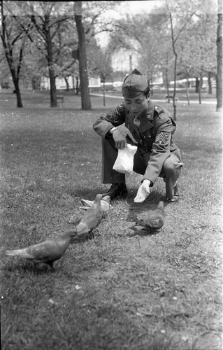 [Japanese American soldier in US Army uniform]