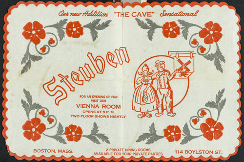 Placemat from Steuben restaurant