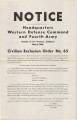 State of California [Civilian Exclusion Order No. 65], Sonoma, Napa, and Marin counties