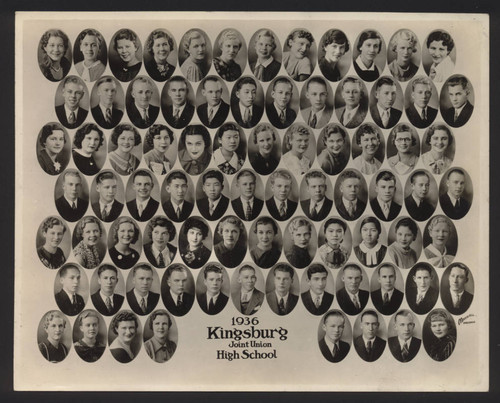 Class photo of 1936 Kingsburg Joint Union High School