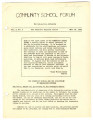 Community school forum, vol. 1, no. 1 (November 20, 1942)