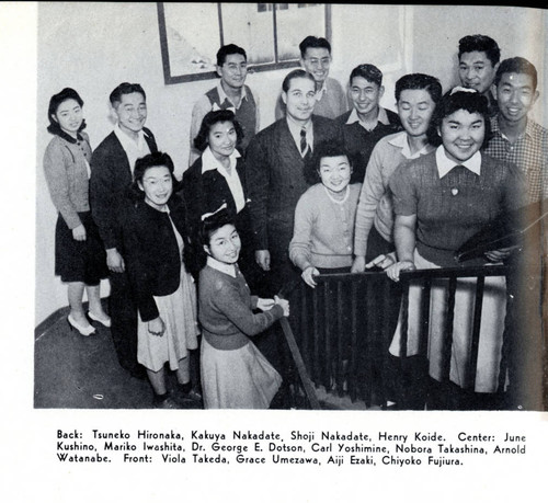 Japanese American Students in Sudoeste yearbook, 1942