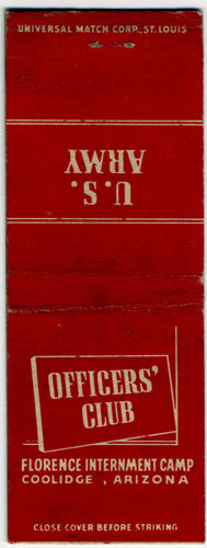 Officers' club, [matchbook]