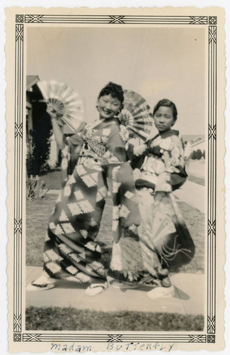 Young women in kimonos