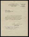Letter from Ivan Williams, Officer in Charge, United States Department of Justice to Sadae Hirota, March 1, 1946