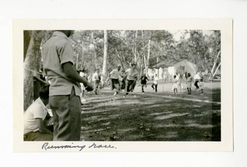 Running race at a vegetable dealers' picnic