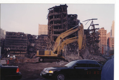 Ruins after collapse of World Trade Center