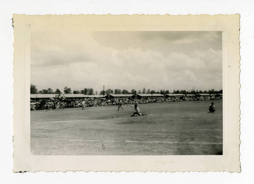 Baseball pitcher in Jerome camp