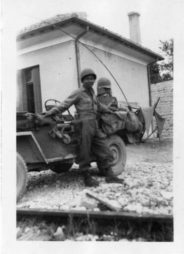 [Man in military uniform and helmet]