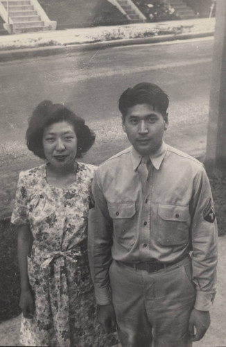 Japanese American serviceman and woman