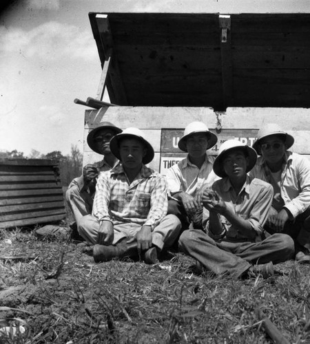 Lumberjack crew in Jerome camp