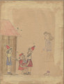 Drawing of children and an adult