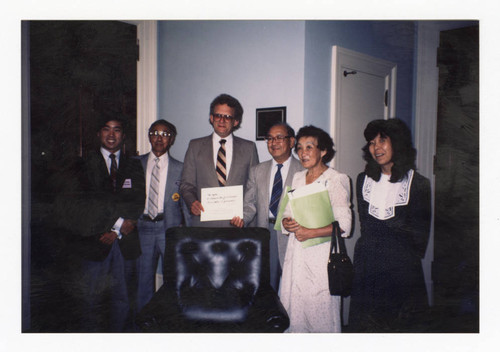 Delegates with congressman at NCRR Washington D.C. lobbying session