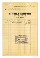 Receipt from T. Taniji Company