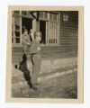 Jim Yokoyama with a fellow soldier at army barracks in Gifu, Japan