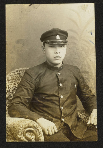 Young man in military uniform