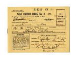 War ration book no. 3, OPA form no. R-130, Itsuhei Takano