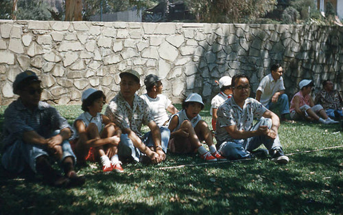 Men and girls at Little Miss picnic